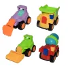 Crackles Push‑and‑Go Friction Construction Vehicle Playset (4 pcs)