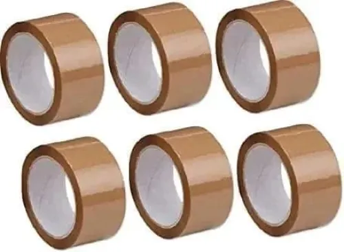 Image of CRAE Packaging Brown Cello Tape For Office Pack of 6