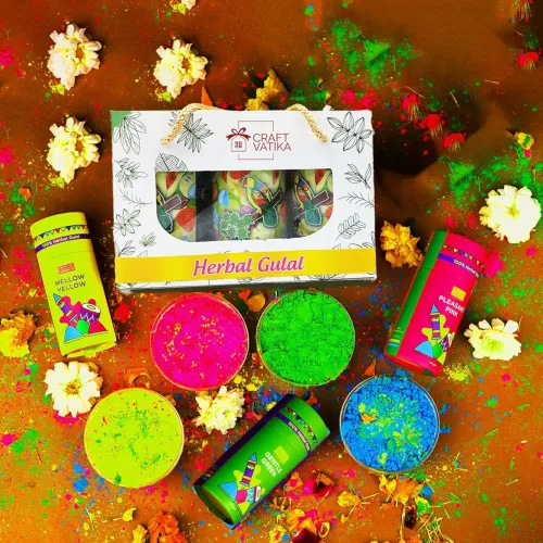 Image of CraftVatika Natural Holi Colour Herbal Gulal Po3