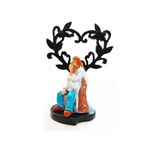 Image of CraftVatika Resin Couple Statue, 6 x 3 x 2 inch