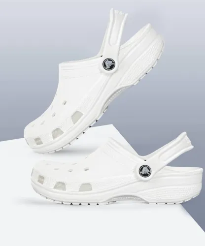 Image of CROCS Men Classic Clogs Sandal (White , 8)