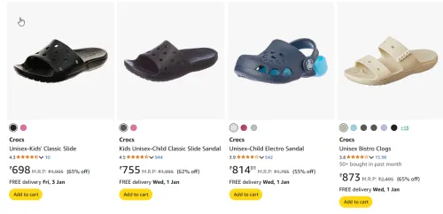 Image of Crocs Unisex-Kids' Classic Slide Starting Price @ ₹698