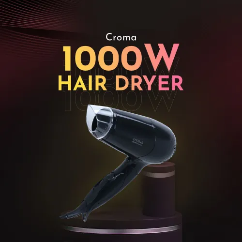 Image of Croma Hair Dryer with 2 Heat Settings