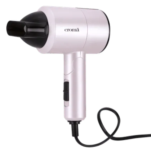 Image of Croma Hair Dryer with 3 Heat Settings & Cool Shot (Overheat Protection, Pink)