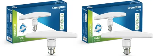 Image of Crompton 10 W Basic T-Bulb B22 LED Bulb (White, Pack of 2)