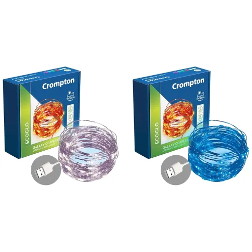 Image of Crompton 100 LED Fairy Lights (10M, Pack of 2)
