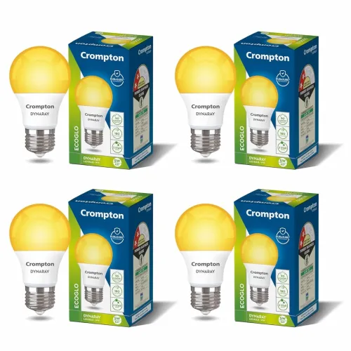 Image of Crompton Dyna Ray 5W Round E27 LED Warm White Pack of 4