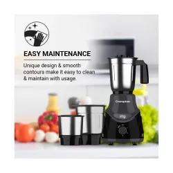 Crompton DS 500 BLK 500-Watt Mixer Grinder with Powertron Motor