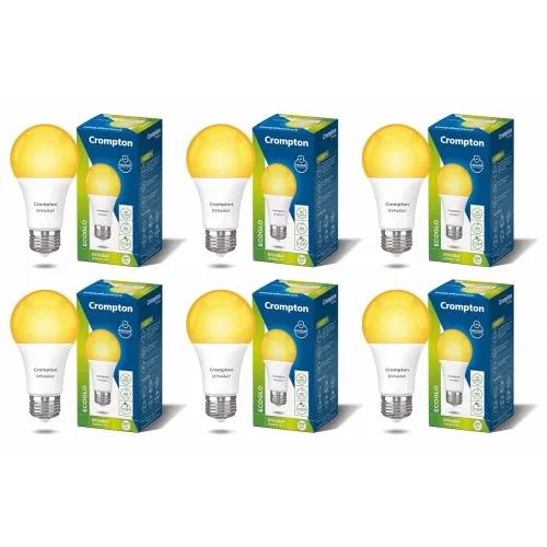 Image of Crompton Dyna Ray 12W Round E27 Warm White LED - Pack of 6
