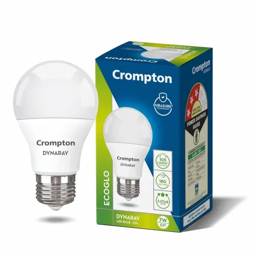 Image of Crompton Dyna Ray 7W Round E27 LED Cool Day Light Pack of 1