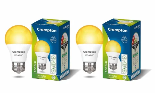 Image of Crompton Dyna Ray 9W Round E27 LED Bulb Warm White Pack of 2