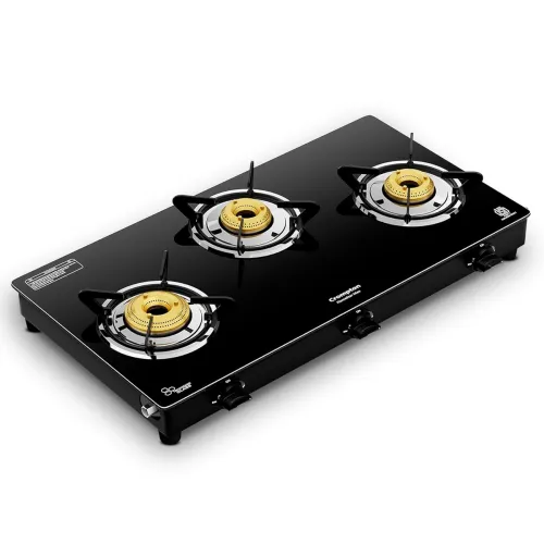 Image of Crompton FlameStar Max 3 Burner Glass Top Gas Stove