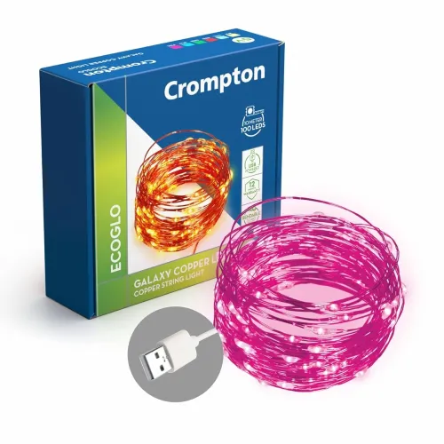 Image of Crompton Galaxy Decoration Copper USB Powered String Fairy Lights with 100 Led Light