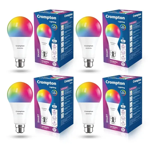 Image of Crompton Immensa 9W Bluetooth Enabled Smart Bulb B22 | 16 million Colours | 