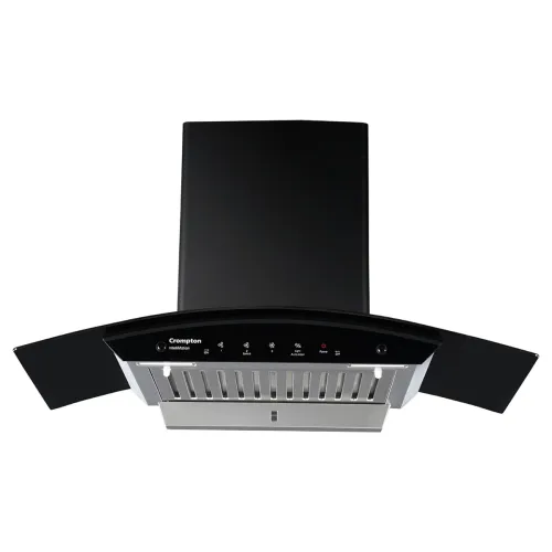 Image of Crompton IntelliMotion 90 cm Curved Glass Kitchen Chimney with Auto-Clean & 990 m³/hr Suction 