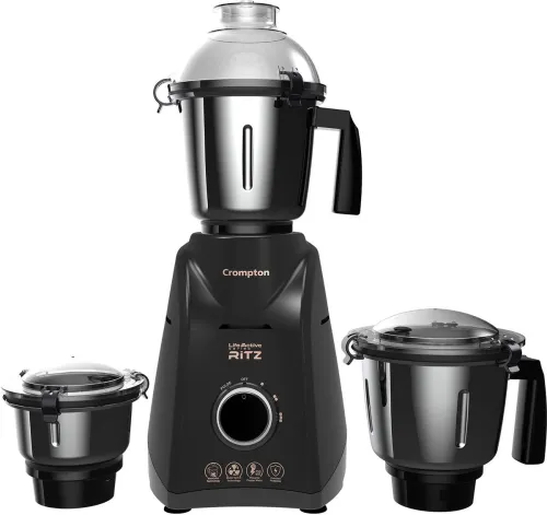 Image of Crompton LifeActive 750W Mixer Grinder (3 Jars, Black)
