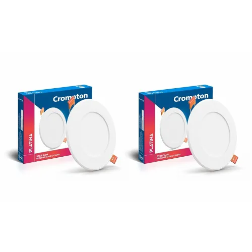 Image of Crompton Star Slim Recessed Downlighter 18W Round Warm White | Pack of 2