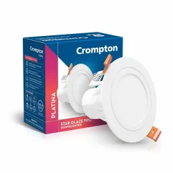 Crompton Star Glaze Pro 5W Round LED Downlighter Ceiling Light
