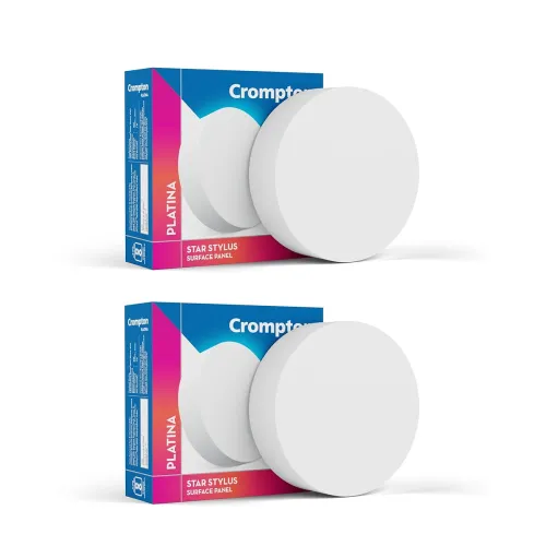 Image of Crompton Platina Star Stylus Surface Panel 18W LED Round Pack of 2