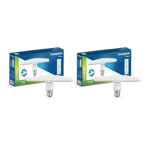 Image of Crompton Twist - T Lamp, 10 w (Cool Day Light), Pack of 2