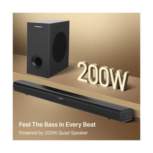 Image of CrossBeats Blaze B600 2.1 Home Theatre 200W Soundbar with Remote Control