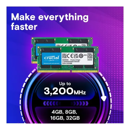 Image of Crucial CT8G4SFS824A 8GB DDR4-2400 PC4-19200 CL-17 SODIMM RAM