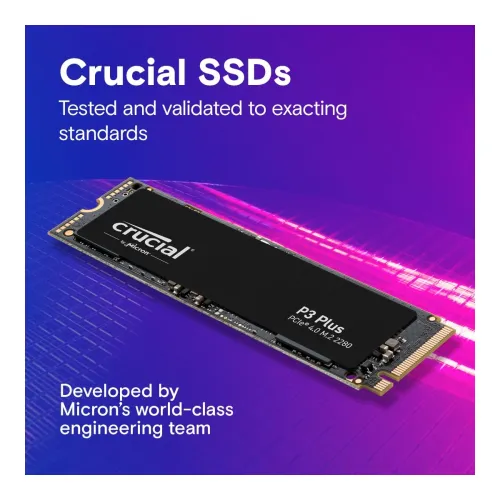 Image of Crucial P3 Plus 1TB PCIe 4.0 3D NAND NVMe M.2 SSD, up to 5000MB/s - CT1000P3PSSD8