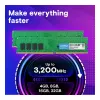 Crucial RAM 8GB DDR4 3200MHz CL22 (or 2933MHz or 2666MHz) Desktop Memory CT8G4DFRA32A Green