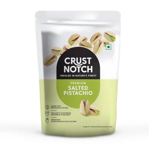 Image of CrustNotch Roasted & Salted Pistachios with Open Shells (450 gm)