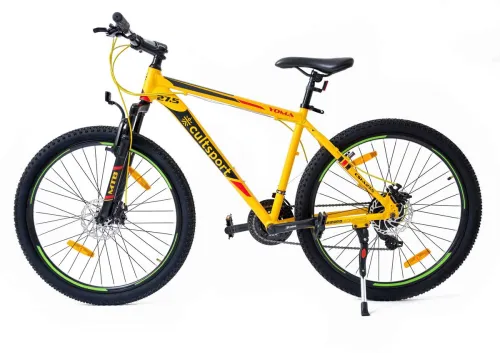 Image of Cultsport Yoma Shimano Geared MTB 27.5T Road Cycle (21 Gear, Yellow)