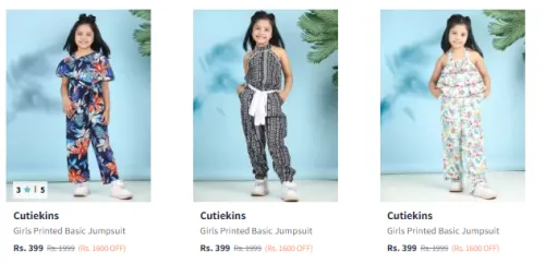 Image of Cutiekins Girls Jumpsuits at minimum 80% Discount