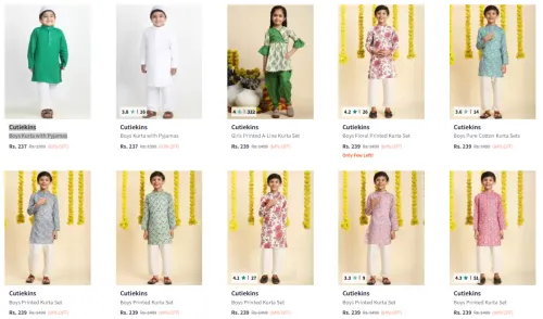 Image of Cutiekins Kurtas Sets starting @ ₹237