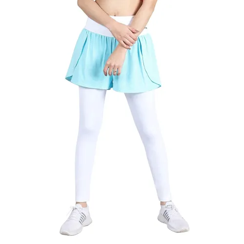Image of D'Chica Ankle Length Legging with Shorts for Women (Activewear)