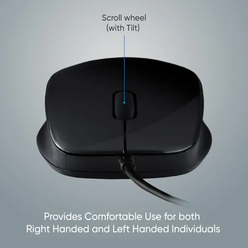 Image of D SELECT Wired Mouse DS112-Black with USB Type C Connector, 1200DPi, Lightweight | Marketed by Dell