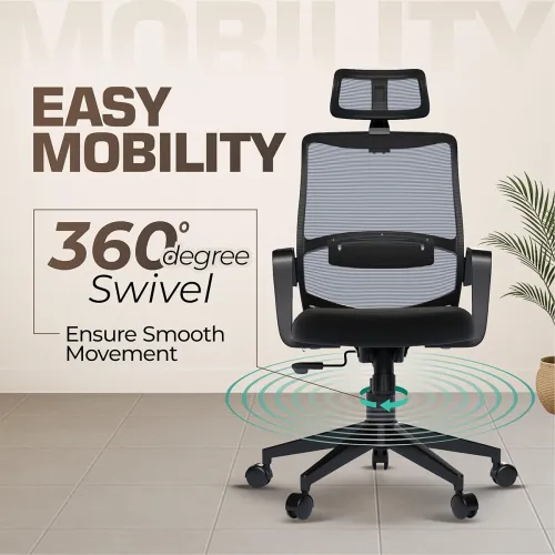Image of Da URBAN® Dysen Office Chair, High Back Mesh Ergonomic Home Office Desk Chair with 1 Year Warranty