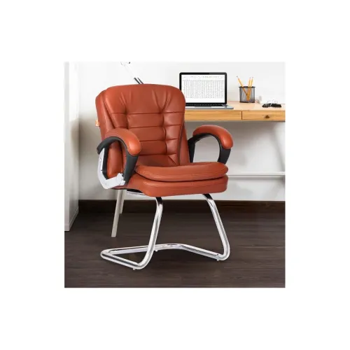 Image of Da URBAN® Milford Office Chair (Leatherette, Metal Frame, Tan)