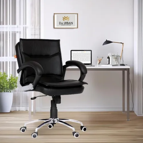Image of Da URBAN® Miller Medium Back Revolving Office Chair – Black