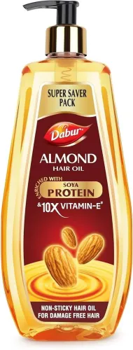 Image of Dabur Almond with 10X Vitamin E Nourishment & Keratin Protein for Hair Fall Control Hair Oil (650 ml)