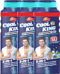 Dabur Cool King Icy Perfume Talc (3 x 210 g)