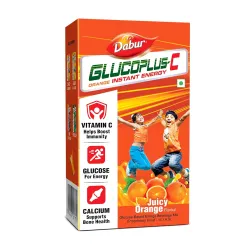 DABUR Glucoplus-C Instant Powder Energy Glucose (Orange Flavour) - 1Kg