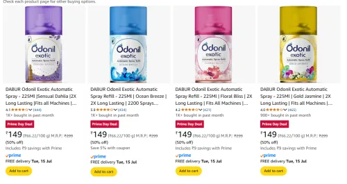Image of Dabur Odonil 225ml at ₹149