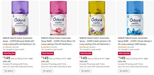 Image of DABUR Odonil Exotic Automatic Spray - 225Ml | At ₹149