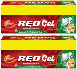 Dabur Red Ayurvedic Gel for Freshness ( Super Saver Pack) Toothpaste (600 g, Pack of 2)