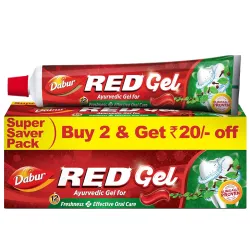Dabur Red Gel Ayurvedic Toothpaste - 300g (150g x 2, Pack of 2) | .