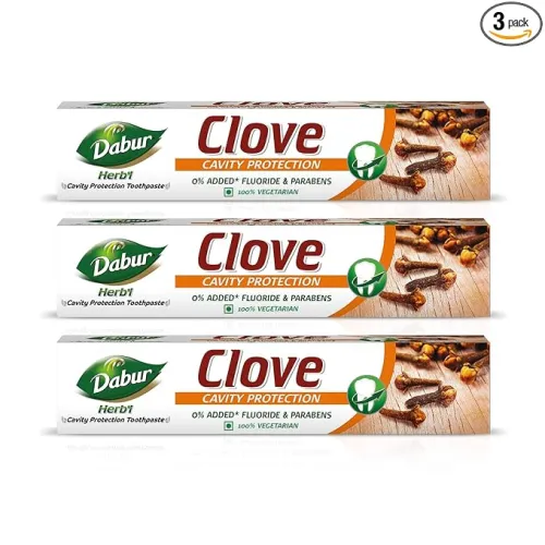 Image of Dabur Herb'l Clove Cavity Protection Toothpaste - 600g (200g x 3)