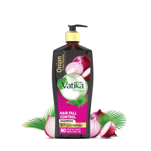 Image of Dabur Vatika Onion Hair Fall Control Shampoo - 640ml | Up to 97% Hair Fall Reduction I