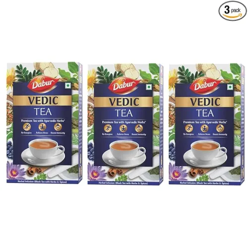 Image of Dabur Vedic Tea - 250 Grams x Pack of 3 (Black Tea)