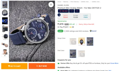 Image of DANIEL KLEIN Premium Men Analog Watch DK11125-2