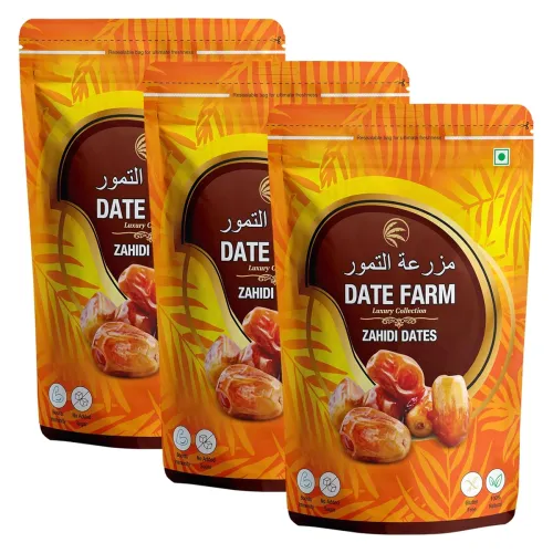 Image of Date Farm Zahidi Dates Luxury Wet Dates, 100% Natural, Arabian, Khajur , Gluten-Free, 1.5 kg