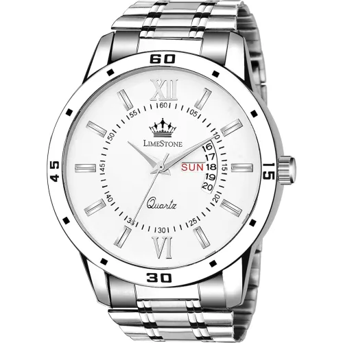 Image of Day and Date New Quartz Analog Watch